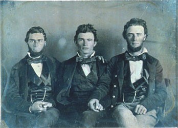 Triple portrait of Alexander H. Phillips (Class of 1851), Hugh W. Henry (Class of 1851), and William Wallace Phillips, ca.1850s.