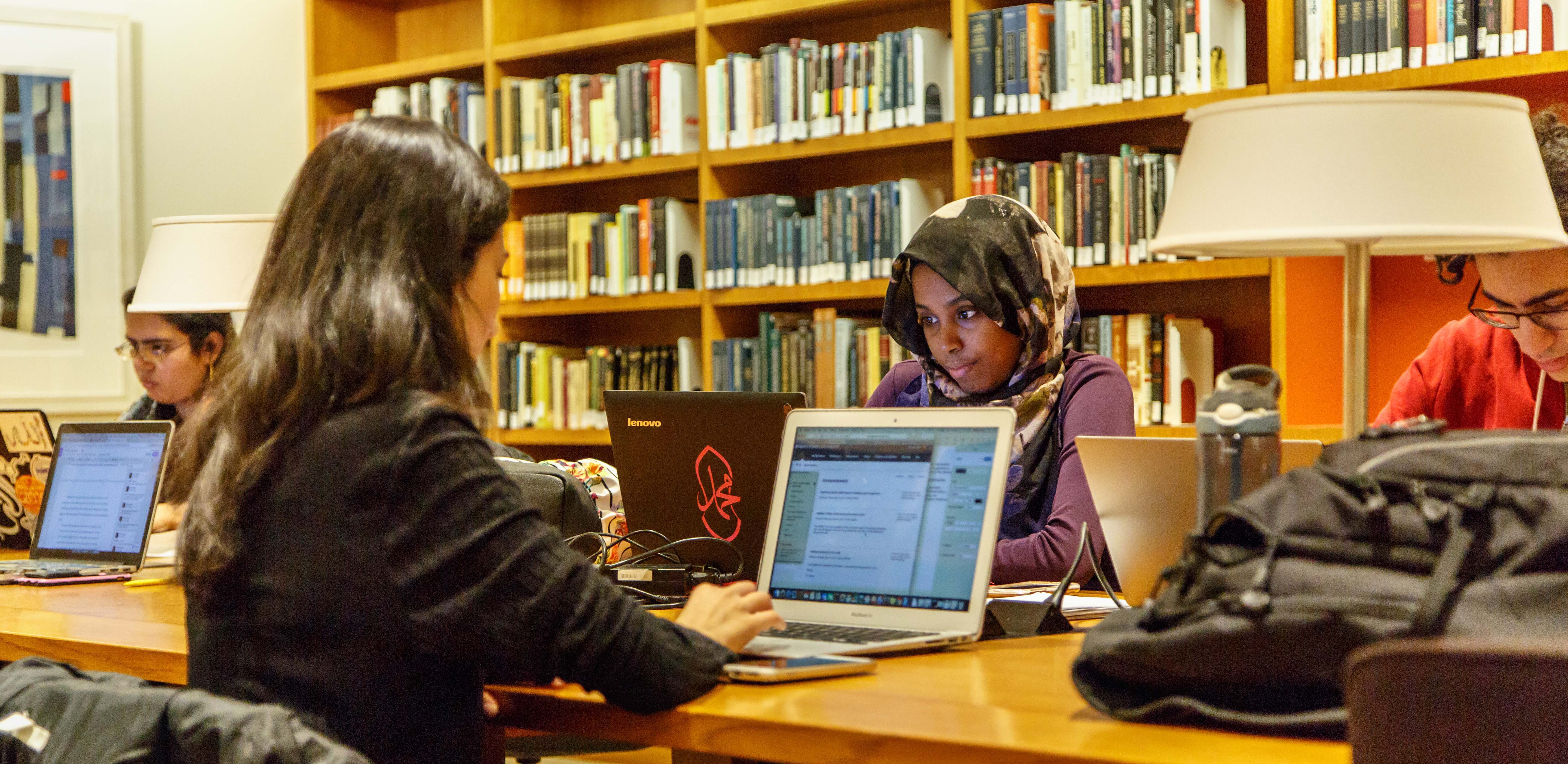 Firestone Library, students studying