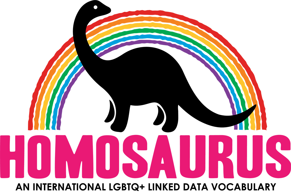 Logo for Homosaurus, an International LGBTQ+ Linked Data Vocabulary