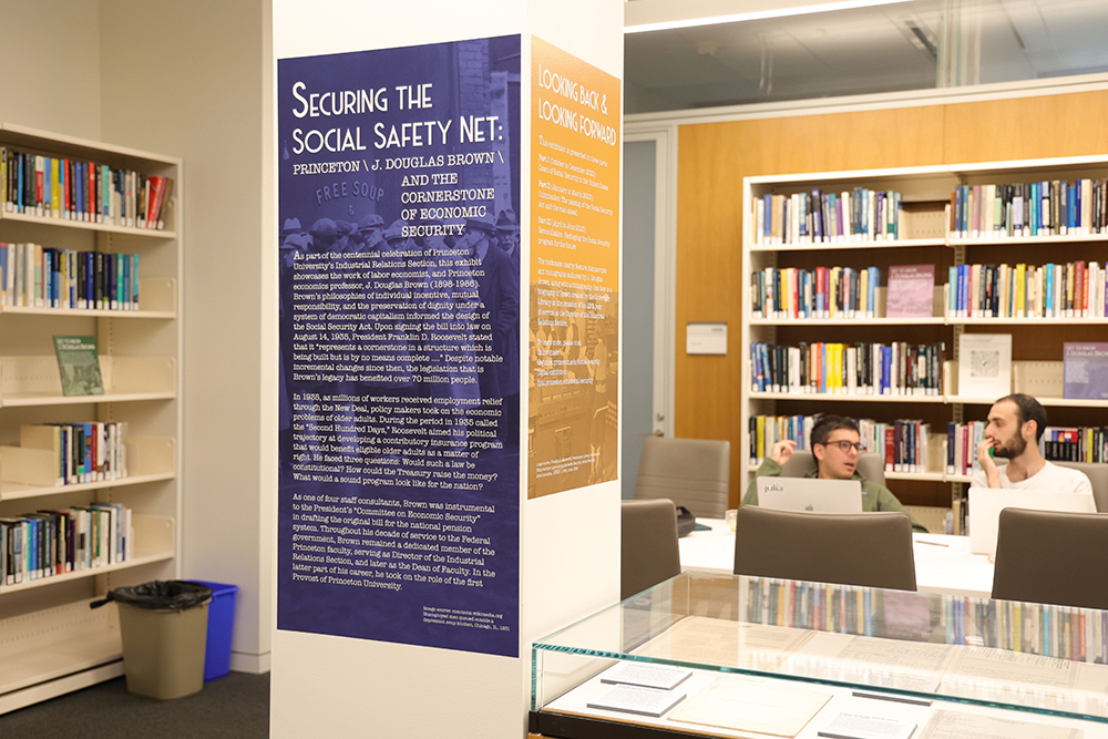 Intro panel for the Social Security exhibition at the Industrial Relations Section