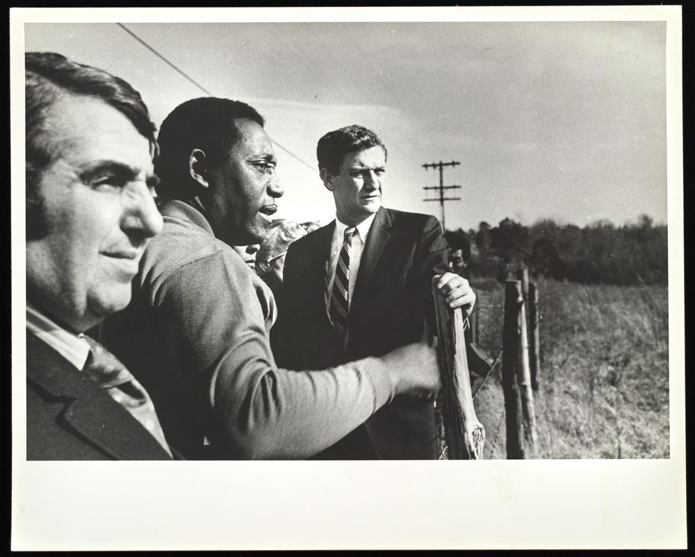 John Doar (on the right) and 2 colleagues at Unidentified Crime Scene, circa 1960-1967 from John Doar papers at PUL