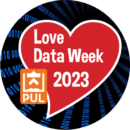 PUL Love Data Week 2023 in a heart