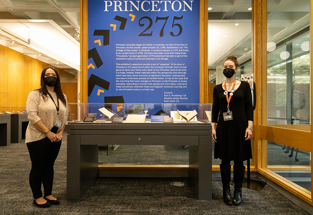 Rosalba Varallo Recchia  and April C. Armstrong *14 curated the Mudd Library exhibition ‘Princeton 275.’