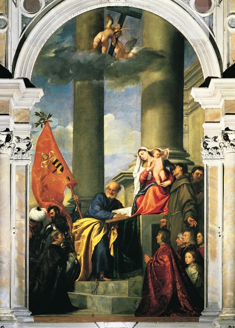 Titian (1477–1576), Madonna of Ca’ Pesaro, Basilica of Santa Maria Gloriosa dei Frari (Venice), ca. 1519–1526.