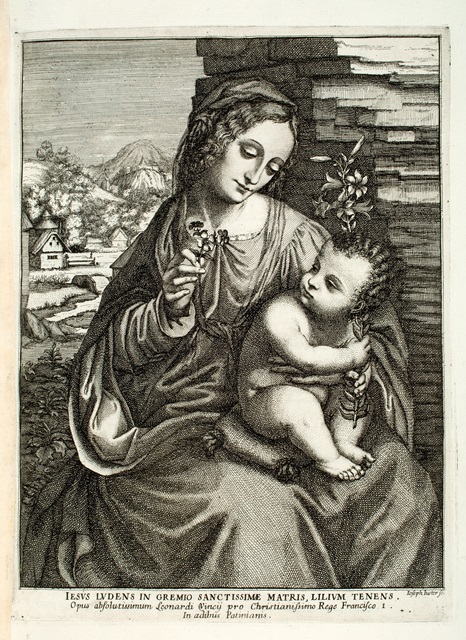 Illustration in Pitture scelte: Joseph Juster (active ca. 1690) after Giampetrino (active 1495–1549), Madonna del giglio.