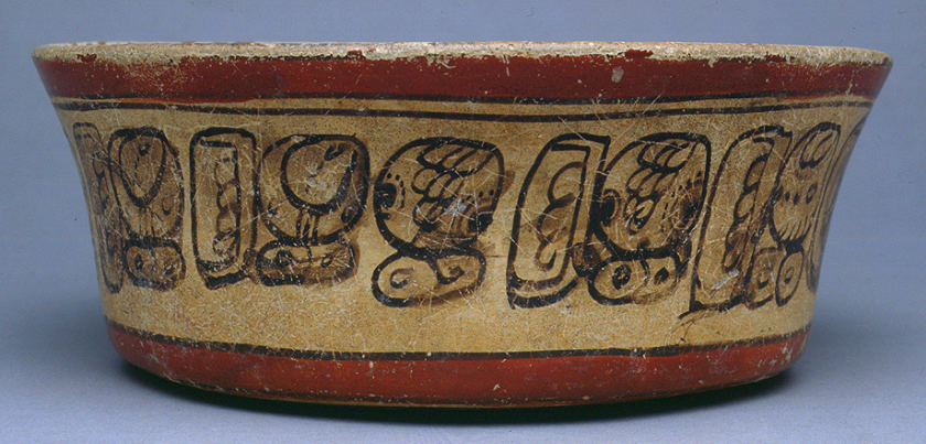 Maya painted bowl