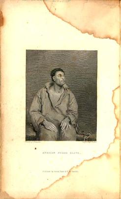 The Life and Adventures of Zamba, 1847. The text under the portrait reads "African negro slave".