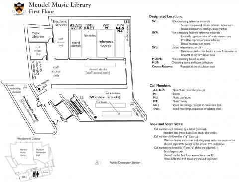 Mendel Library first floor map