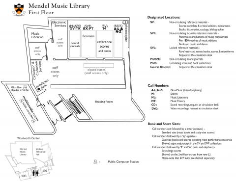 Mendel Library first floor map