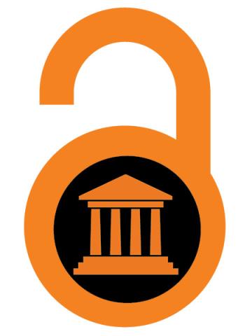 open access icon with federal building