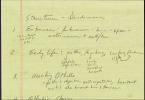Toni Morrison's handwritten manuscript drafts of Desdemona, undated, on yellow legal paper