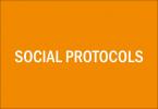 Orange box that reads "social protocols"