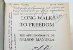 Signed autobiography of Nelson Mandela