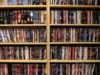 shelves of DVDs