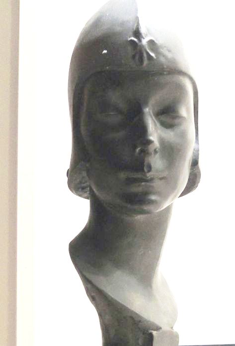 Gerome Brush (1888-1954), St. Joan, 1915. Bronze. Signed and dated in the base. Cast at A. Kunst Fondry, New York. Graphic Arts Collection Museum Objects
