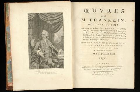 Benjamin Franklin (1706–1790). Oeuvres de M. Franklin.Ex.3744.91.2773