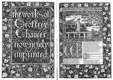 Title page of the Kelmscott Chaucer
