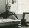 Louis Coxe in his faculty office at Bowdoin College: source: http://images.bowdoin.edu/items/show/3053